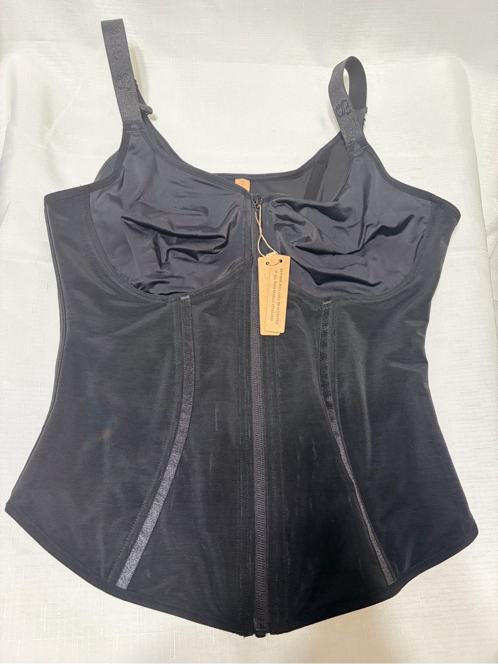 Shapellx Black Front-Zip Shapewear Corset